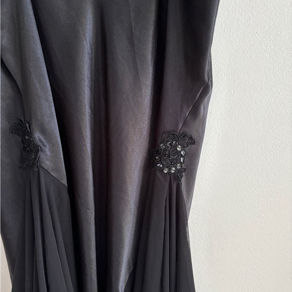 Vintage Black Silk Dress - Picture 9 of 11